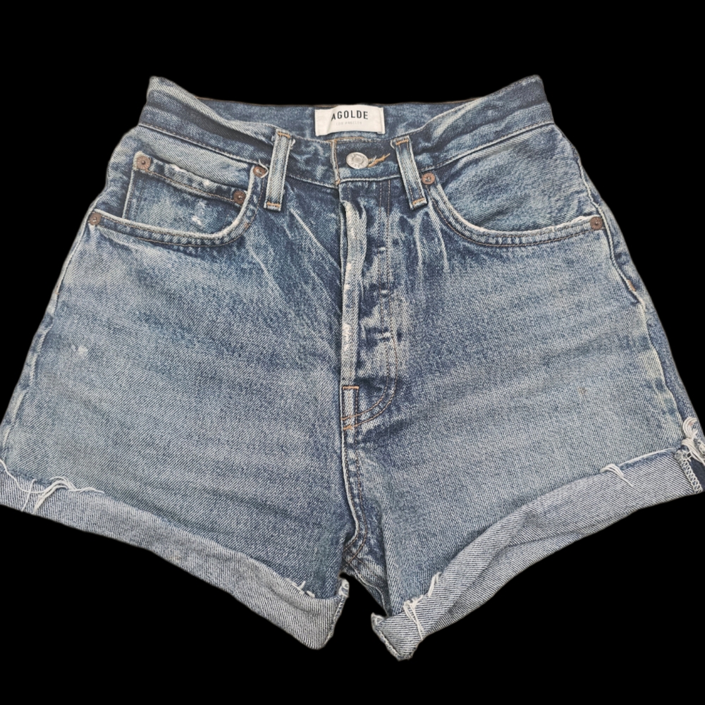 AGOLDE Women's Blue Denim Shorts